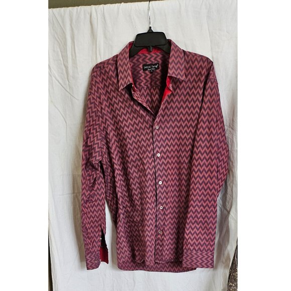 Jared Lagn Zig Zag Cotton Button-Up Shirt - Picture 3 of 9